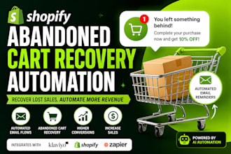 set up shopify abandoned cart recovery automation