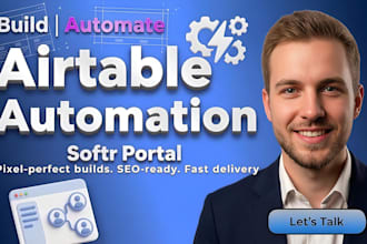 design custom softr portal and airtable automation for your business