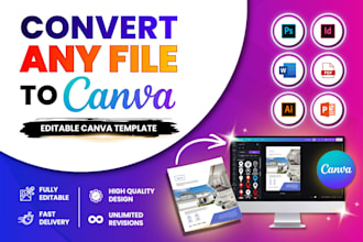 convert, recreate or redesign any file to canva