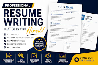 write and upgrade your resume, cv, cover letter and linkedin
