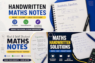 make handwritten maths notes and formulas