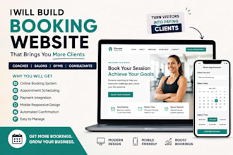 build booking website, appointment website and service business website