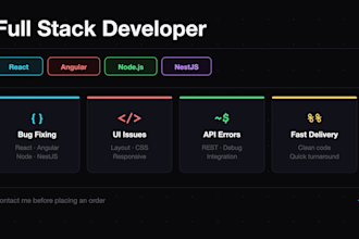 fix react angular or node js bugs quickly and professionally