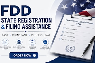 file USA franchise disclosure document fdd registration with the state