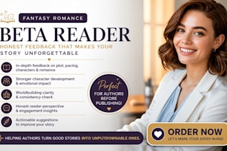 fantasy romance beta reader, romance beta reader, beta reader fantasy