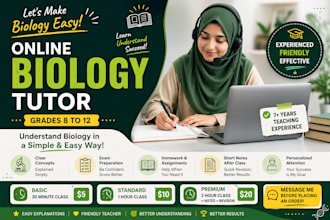 teach science and biology from grade 6 to 12 in easy way