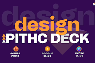 design an investor ready pitch deck for startup funding