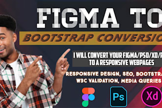 convert figma to tailwind CSS or bootstrap 5 responsive