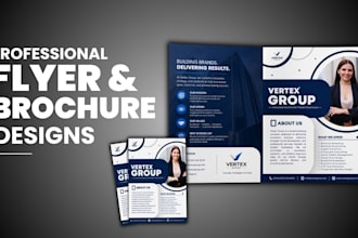 design a flyer, bifold, trifold, brochure or poster