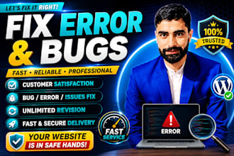 fix wordpress errors, bugs, and critical website issues fast
