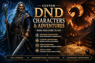 create custom dnd characters, quests, adventures and worlds