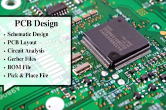 design schematics, custom pcb design, gerber files and bom