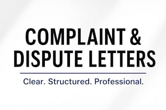 write a professional complaint or dispute letter