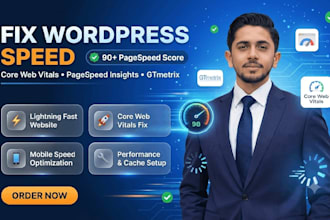 fix wordpress speed up issues, core web vitals, pagespeed insights and gtmetrix