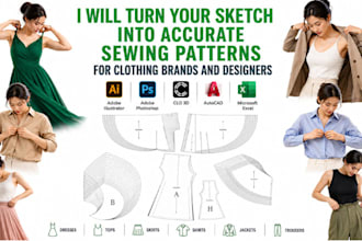 turn your sketch into accurate sewing patterns for clothing brands and designers
