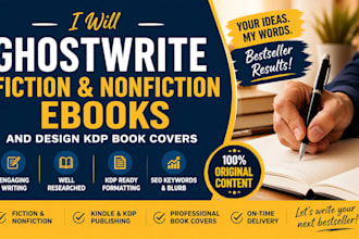 ghostwrite fiction nonfiction ebooks and design KDP book covers