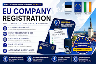 register your estonia company, eu vat, e residency and llc setup