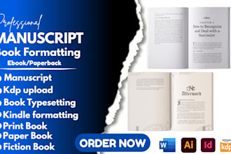 manuscript book formatting, amazon kdp upload, interior layout paperback ebook