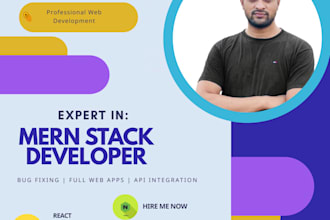 build fix or customize your mern stack web app using react and nodejs