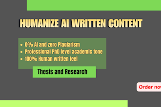 humanize and edit academic ai content for you