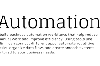 build n8n ai agent, n8n automation, n8n workflow and ai workflow automation