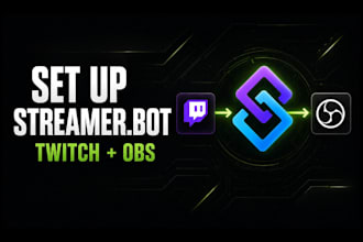 install and set up streamerbot with twitch and obs