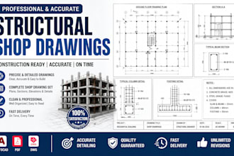 create structural shop drawings and construction detail in autocad