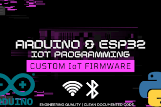 write arduino code and esp32 firmware for your iot projects