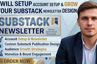 setup substack account substack newsletter substack puplication design