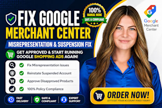 fix google merchant center misrepresentation, reinstate suspended gmc account