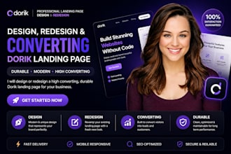 design redesign converting durable dorik landing page website for your business