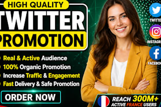 shoutout promote share website link to 300m active france twitter ig fb user