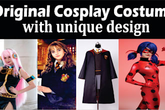 create anime, fantasy, gaming, original cosplay costumes