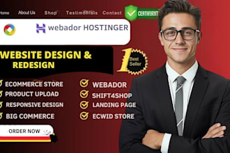 build webador website hostinger website shift4shop, bigcommerce webador redesign