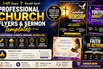 design professional church flyers and sermon templates