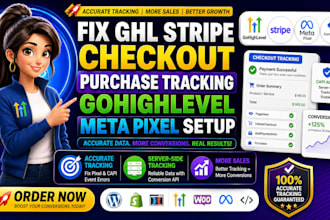fix ghl stripe checkout purchase tracking gohighlevel meta pixel setup