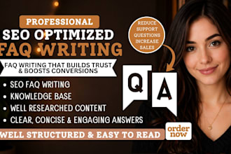 write seo faq, faq writing, faq page, website faq content, website content