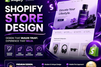 design shopify website, shopify online store and shopify dropshipping, cro