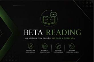 do the profissional beta reading of your manuscript or book