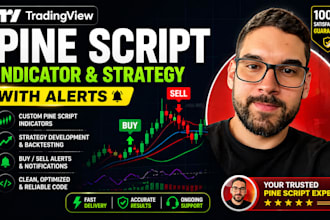 create tradingview pine script indicator strategy with buy sell alerts