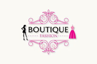do a minimalist beauty cosmetics feminine boutique fashion logo with branding