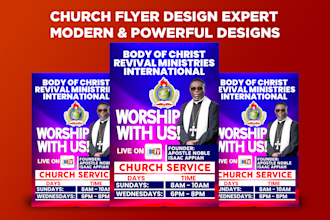 design eye catching church flyer, church event, or conference flyer