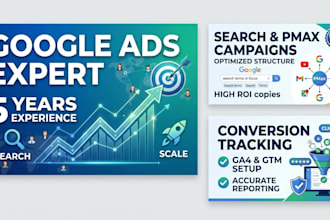 setup google ads search campaigns and performance max with conversion tracking