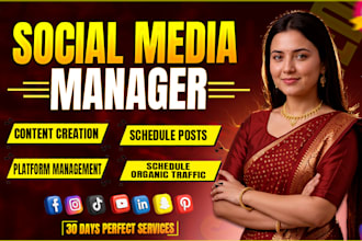 be your social media manager, creative social media post and content creator