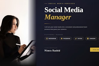 be your social media manager and content creator