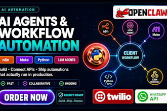 build ai agents, paperclip automation, n8n, make, python, sap conversational ai