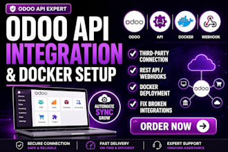 do odoo API integration docker grafana setup third party system connection