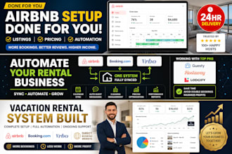 fix dynamic pricing, setup guesty hostaway airbnb with full automation and sync