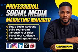 be your social media marketing manager social media page manager account setup