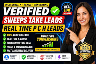 get high quality realtime sweeps take leads and p c h leads ready for conversion